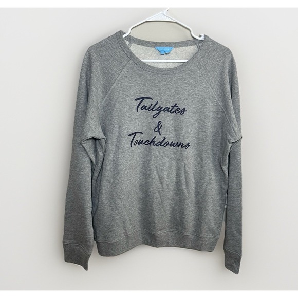 Draper James Tops - Draper James Heather Gray Sweatshirt with Navy Script